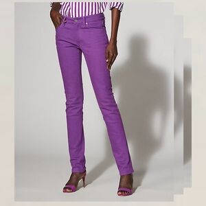 Ralph Lauren Purple Label Women's Straight Leg Jeans Purple 160 Slim Denim Jean